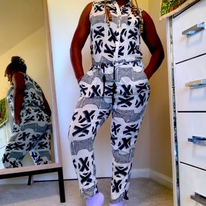 Tribal print 2 piece pants outfit